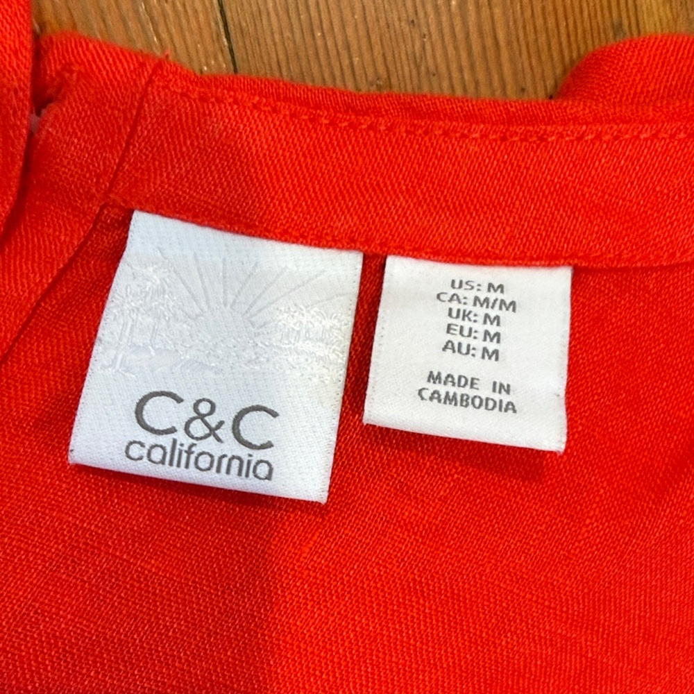 C&C California Red Sleeveless Cropped Tank Top - Picture 4 of 6